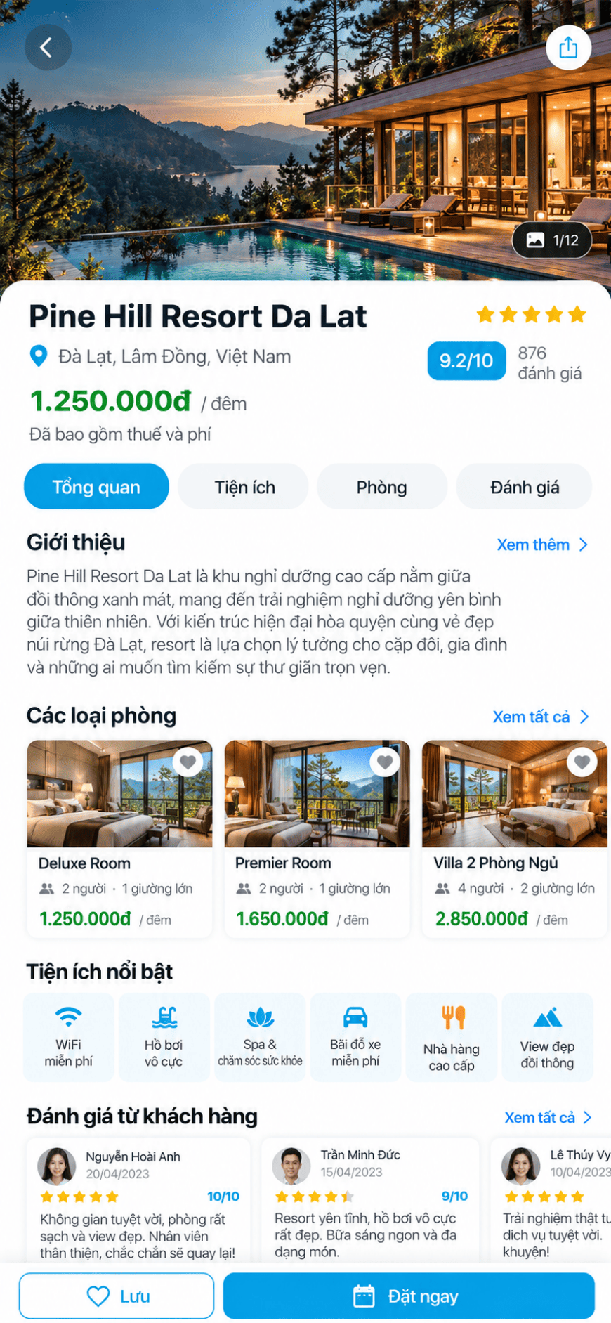 App booking Khách sạn / Resort